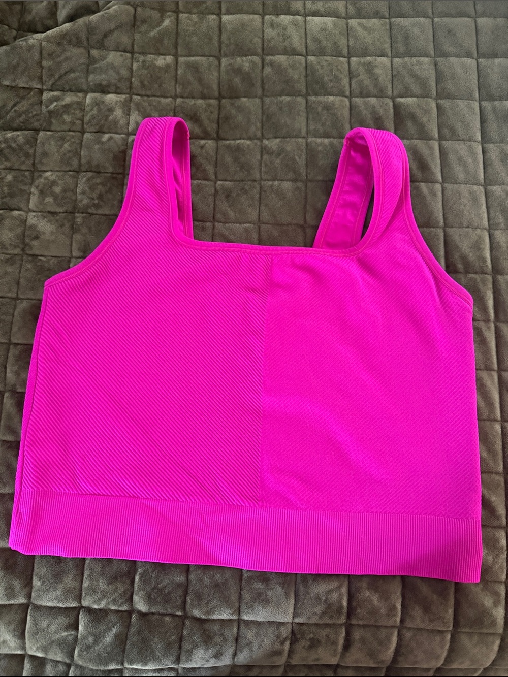 all in motion Vibrant Hot Pink Ribbed Tank